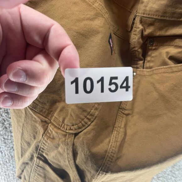 Vintage Dickies Pants Mens 42x32 Brown Canvas Workwear Cotton Casual Logo Work - Picture 9 of 9